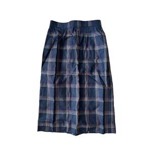 BURBERRYS Vintage Blue Plaid Pencil Skirt Size XS